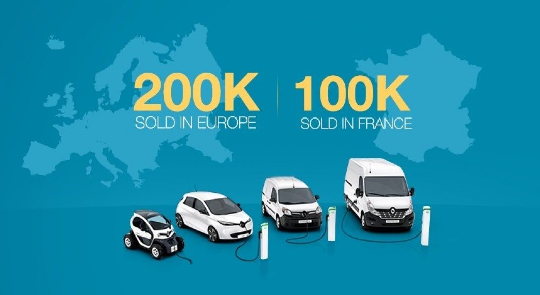 2019 - 200 000 véhicules électriques Renault vendus en Europe